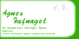 agnes hufnagel business card